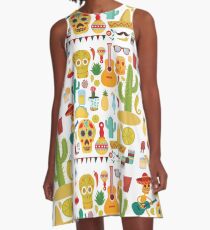 Fiesta-Muster A-Linien Kleid
