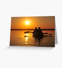 Kayakers on Lake Drummond Greeting Card