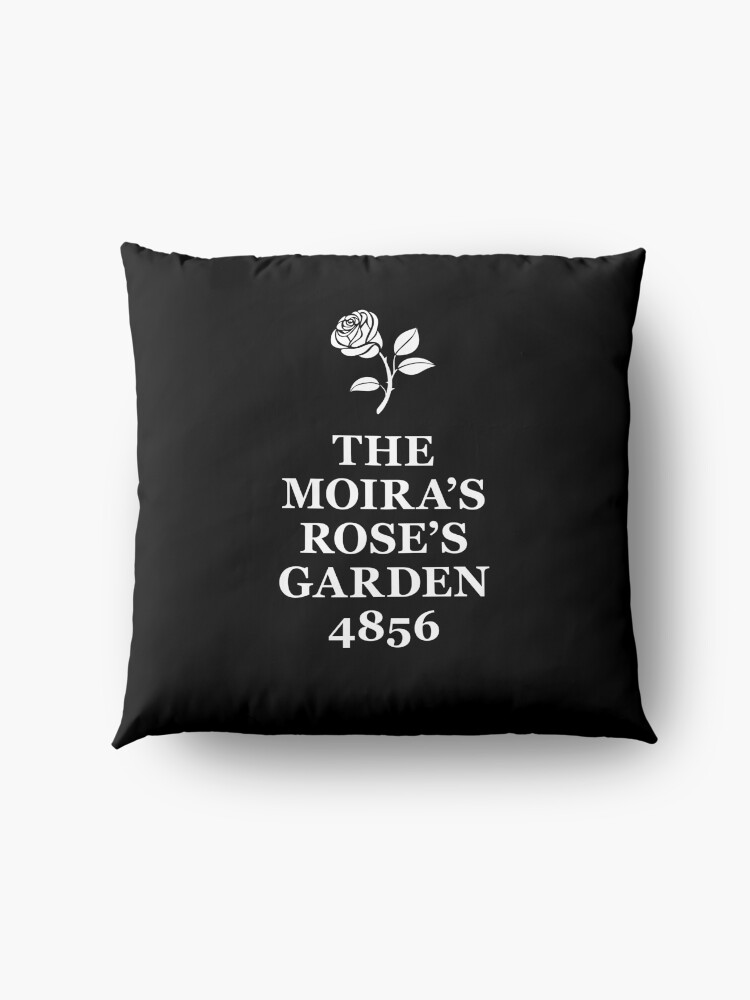 Alternate view of The Moira's Rose's Garden - white type Floor Pillow