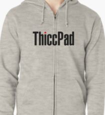 ThiccPad - White Version Zipped Hoodie