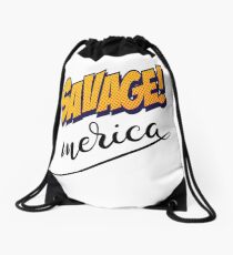 Savage Merica Words Millennials Use Drawstring Bag