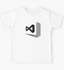 Visual Studio 2017 RC Logo (Black & White) Kids Tee