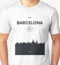 Poster city skyline Barcelona Unisex T-Shirt