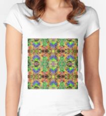 Painted Skies Psychedelic Women's Fitted Scoop T-Shirt
