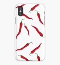 Red hot chilli pattern iPhone Case