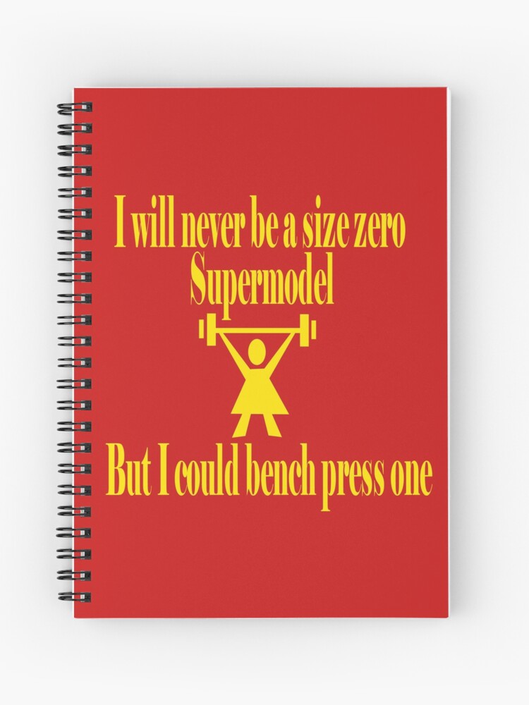 Bench Press A Supermodel In Gold Spiral Notebook By Martisanne