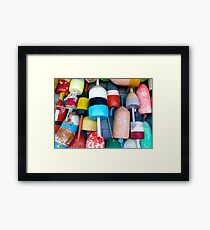 Cape Cod Lobster Buoys Framed Print