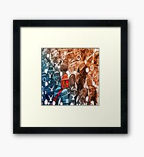 Fishing Gulls Overflying Boats Framed Print