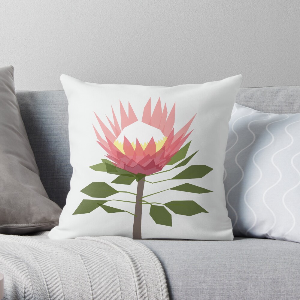 King Protea Throw Pillow