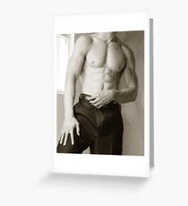 Suit no tie Greeting Card
