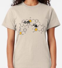 Bees making honey on macromolecular structure as a bee house Classic T-Shirt