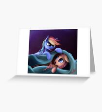 Mlp Rainbow Dash and Fluttershy Greeting Card
