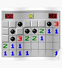 Minesweeper Windows XP Retro Game Poster