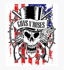 guns USA skull and roses By Christiano Photographic Print