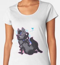 Ribbon Wolf Women's Premium T-Shirt