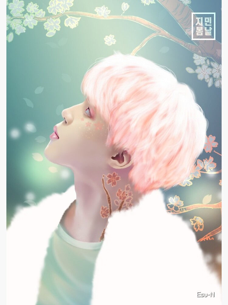 bts jimin spring day spiral notebook by esu n redbubble