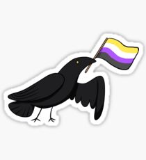 Pride Corvids - Nonbinary Sticker