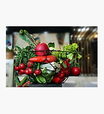 Different colorful vegetables in a metal basket. Photographic Print