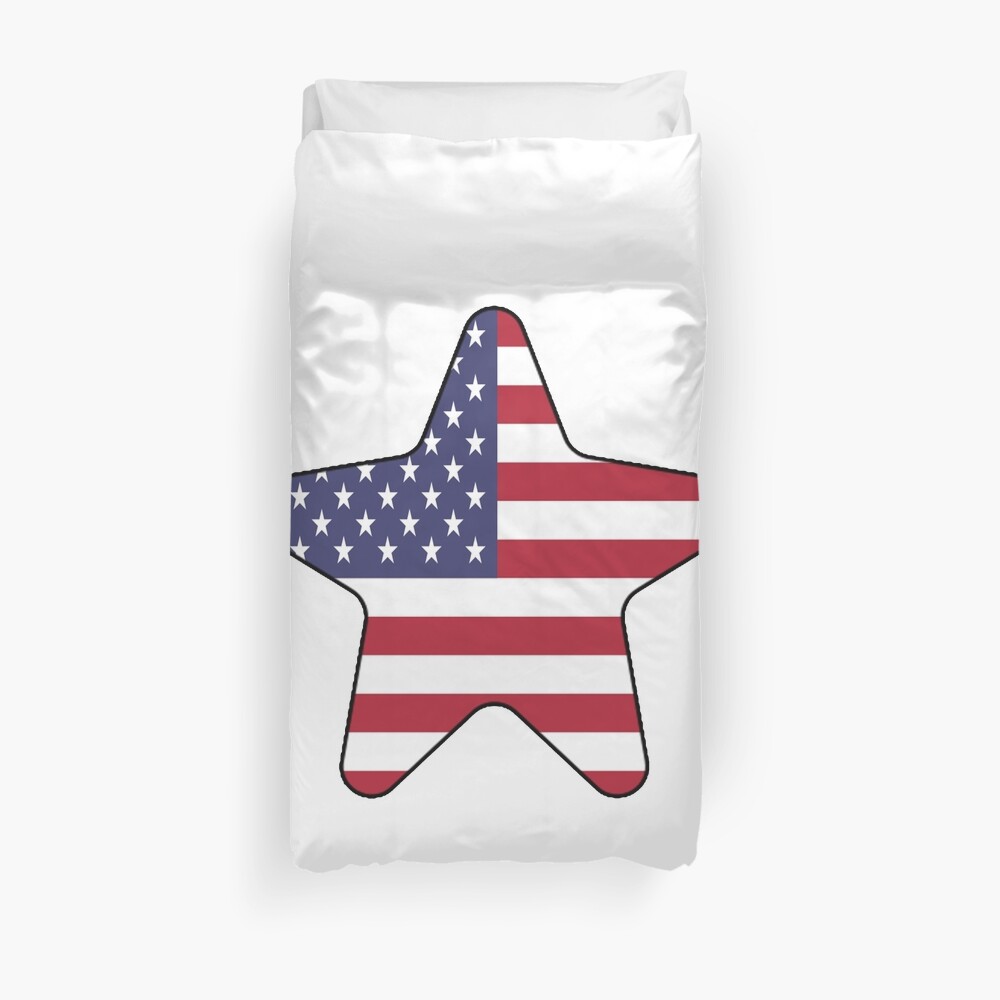 American Flag Starfish Happy 4th of July Funda nórdica