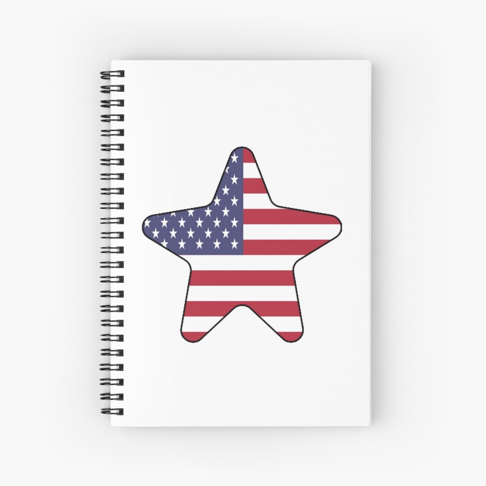 American Flag Starfish Happy 4th of July Cuaderno de espiral