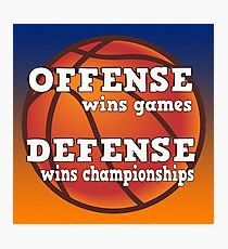 Winning philosophy for team sports Photographic Print