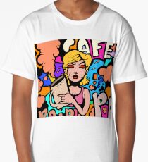 Le café du matin (pop) T-shirt long