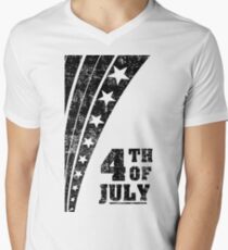 4th of July Independence Day Men's V-Neck T-Shirt