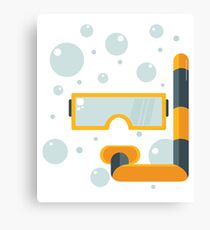 Snorkeling - holiday - summer design Canvas Print