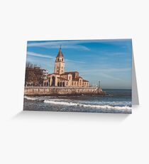 View of Gijon Asturias the Northern Spain Greeting Card