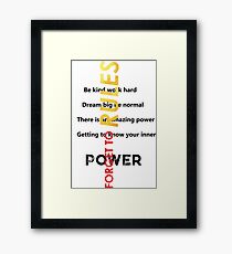 Forget to Rules Fashion Slogan Framed Print