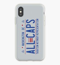 Washington Capitals - DC License Plate - ALL CAPS iPhone Case