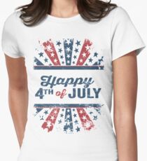 Happy 4th of July Independence Day Women's Fitted T-Shirt