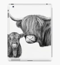 Highland Cow and Calf iPad Case/Skin