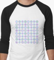 A Plethora of Petal Diamonds Men's Baseball ¾ T-Shirt