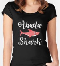 Abuela Shark Funny Mexican Grandma T-Shirt Gift: "Abuela Shark" | Spoiling the Grandkids | Eat Dessert First | Gift for Abuela Women's Fitted Scoop T-Shirt