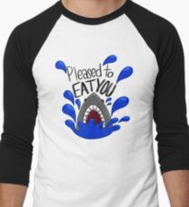 Pleased to eat you shark attack illustration Men's Baseball ¾ T-Shirt
