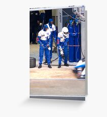 Pit stop for the Peugeot 908 HDI Greeting Card