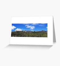 Panorama of The Gallatin Mountains Near Big Sky Montana Greeting Card