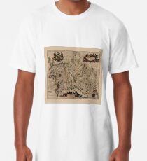 Map Of Middlesex 1646 Long T-Shirt