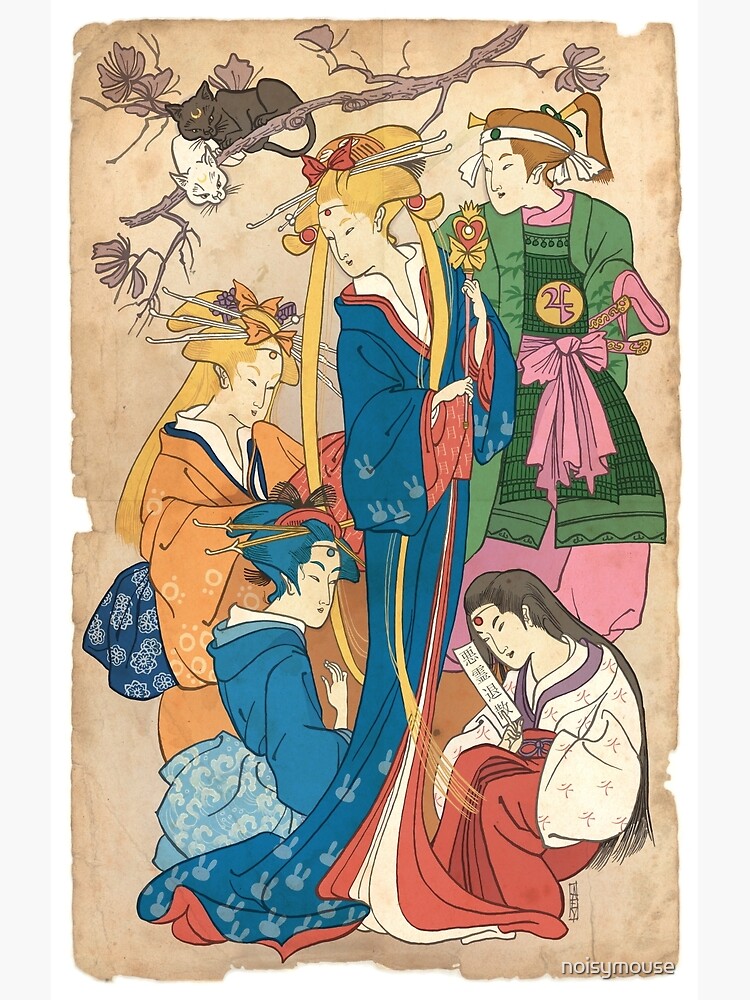 Sailor Moon Ukiyo E by noisymouse
