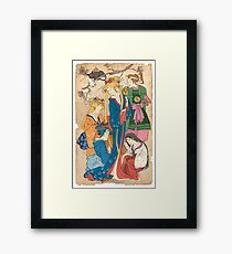 Sailor Moon Ukiyo E Framed Print