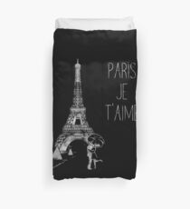 Funda nórdica Paris Je T'aime (I Love You) camiseta, dibujo dibujado a mano