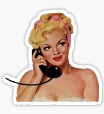 Phone Pin up Lady Sticker