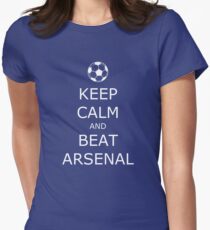 Keep Calm and Beat Arsenal 2 Women's Fitted T-Shirt