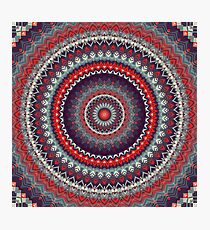 Red Skies Mandala Photographic Print