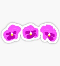 Pink Pansies Sticker