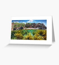 Split Level Reef And Mountain Greeting Card