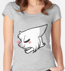 Herzkatzen - Weißsturm rechts Tailliertes Rundhals-Shirt
