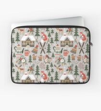 Cozy Chalet on light grey background Laptop Sleeve