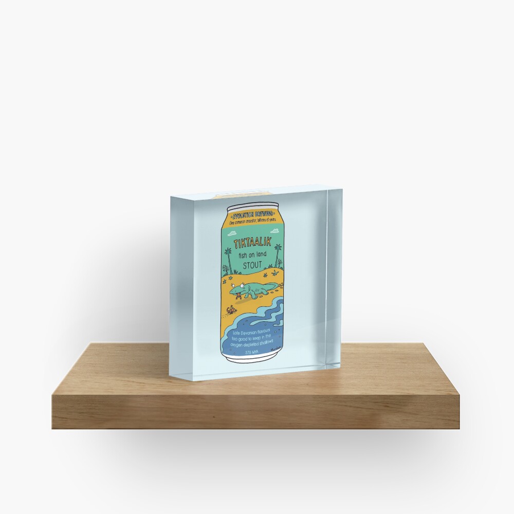 Evolution Brewing Tiktaalik Fish on Land Stout Acrylic Block